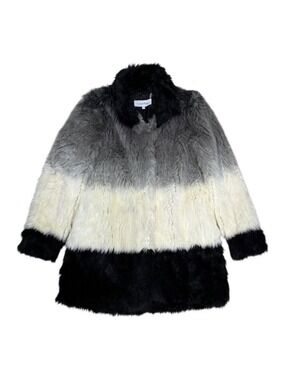 CALVIN KLEIN Faux Fur Designer Winter Parka Coat Jacket Womens XS